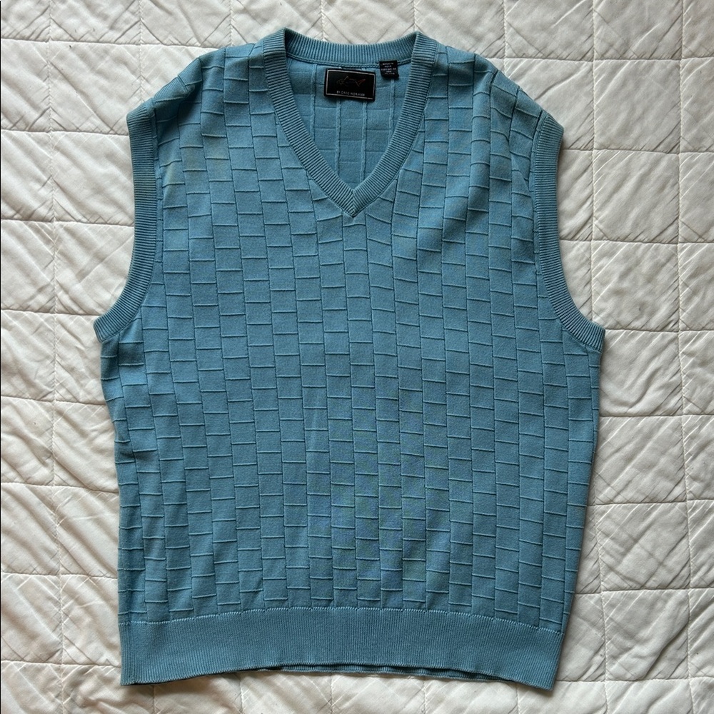 Greg Norman Collection V-Neck Sweater Vest in Light Blue